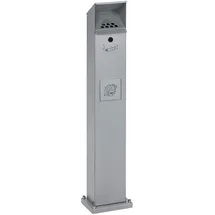 VAR Ascher/Abfallsammler Standsäule SG 115 silber 2 l/5 l