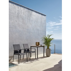 solpuri Set Soft, Breeze II - Das Set besteht aus: 1 x Tisch Soft anthrazit, 2 x Stapelsessel Breeze. Tisch...