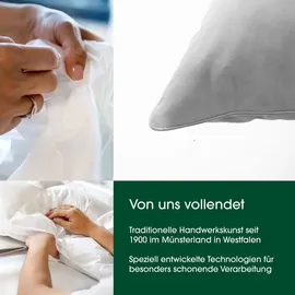 HANSKRUCHEN GmbH HANSKRUCHEN Daunenbettdecke 200x220 cm Leicht 90% Daunen waschbar Allergiker Decke atmungsaktiv Bettdecke weiss - Premium de Luxe / Weiß