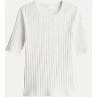 Opus Rippshirt Savka Weiß 40