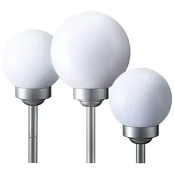 3er Set LED Solarleuchten für den Außenbereich