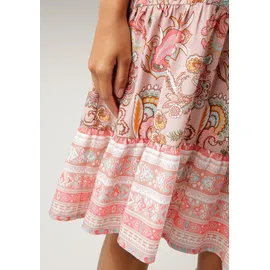 Aniston CASUAL Tunikakleid Fantasievolles Muster Braun/Orange/Pink/Rosa 48
