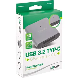 InLine Card Reader USB 3.2 Gen.2 USB-C oder USB-A, für CFexpress Typ-B Karten