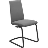 Polsterstuhl STRESSLESS "Laurel", grau (dunkelgrau dinamica, schwarz matt), B:53cm H:92cm T:59cm, Microfaser DINAMICA (88% Polyester, 12% Polyurethan), Stühle, Polsterstuhl, Low Back, Größe M, mit Beinen aus Stahl in Schwarz matt