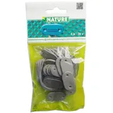 Versele-Laga Nature 27-tlg. Gartenzaun Befestigungs-Set Grau