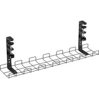 InLine Kabelführungs-Gitter 60cm für Tischmontage mit Schraubklemmen, schwarz