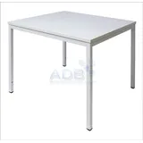 ADB Bürotisch / Computertisch grau 800x800x750 mm - Weiß