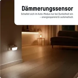 Ansmann Sensor-Nachtlicht NL30 AC 1600-0778 Nachtlicht mit Bewegungsmelder Rechteckig LED Warmweiß Weiß