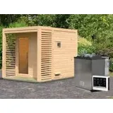 Karibu Gartensauna Saunahaus Angkor 2 9 kW Bio-Kombiofen inkl. Steuergerät