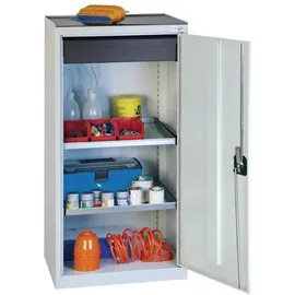 stumpf metall Werkzeug-/Beistellschrank H1000xB500xT500mm 1Schubl.,2Bd.lichtgrau/lichtgrau