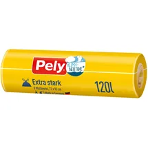 Mülleimer-Beutel Pely® Klimaneutral Zugband-Beutel Extra-stark,120 Liter, 8 Stück (8 ks)