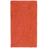 HAMID - Jute Alhambra Teppich Farbe Orange, Jute Teppich 100% Jutefaserteppich, Handgeflochten, Naturfaser de Jute, Teppiche für Wohnzimmer, Esszimmer, Schlafzimmer, Korridore (80x150cm)