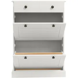 Home Affaire Liotta 2 Klappen 1 Schublade 80 x 90 x 35 cm weiß / weiß seidenglänzend