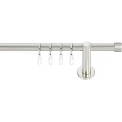 Gardinenstange GARESA "WILLI", silber (edelstahlfarben), L:200cm Ø:16mm, Gardinenstangen