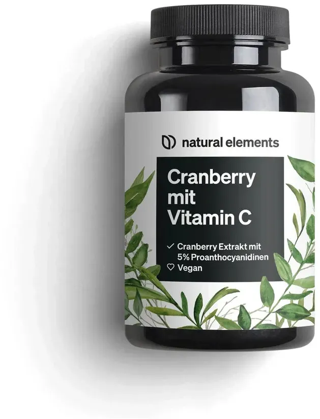 Cranberry Extrakt mit Vitamin C – 25:1 Extrakt (entspricht 20.000mg Cranberries pro Tagesdosis) – 240 Kapseln – laborgeprüft, vegan, hochdosiert, ohne unerwünschte Zusätze 240 St