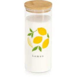Zeller Vorratsglas Lemon 9 x 22,5 cm 1-tlg. transparent/hellbraun