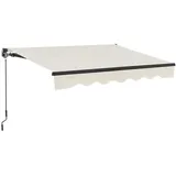 Juskys Gelenkarmmarkise mit Kurbel & Beige