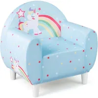 Kindersofa mit ruckenlehne und armlehne einhorn design