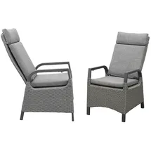 bellavista - Home & Garden® Dallas Hochlehner 57 x 64 x 109 cm grau 2 St.