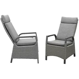 bellavista - Home & Garden® Dallas Hochlehner 57 x 64 x 109 cm grau 2 St.