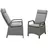 bellavista - Home & Garden® Dallas Hochlehner 57 x 64 x 109 cm grau 2 St.