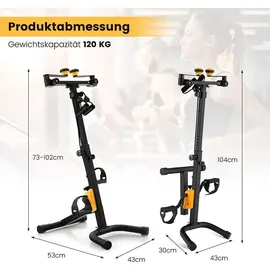 Costway Arm und Beintrainer Pedaltrainer, heimtrainer Fahrrad Mini Stepper Fitnessbike, 9 stufig verstellbar & 53 x 43 x 73-102 cm, ideal für Senioren,