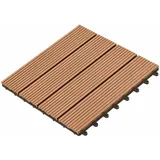 vidaXL Terrassenfliese 30 x 30 cm braun