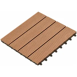 vidaXL Terrassenfliese 30 x 30 cm braun