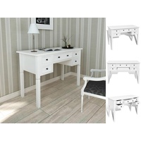 VidaXL Weißer Schreibtisch mit 5 Schubladen