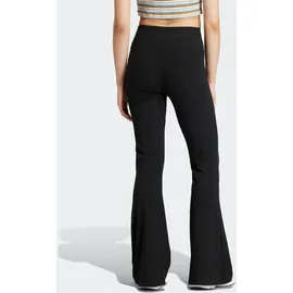 adidas Originals Leggings ESS FL LEGGINGS mit ausgestelltem Bein, in Ripp-Optik, eng anliegende Passform schwarz XL
