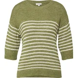 s.Oliver Gestreifter Strickpullover grün 46
