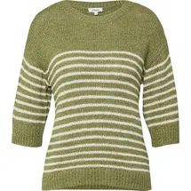 s.Oliver Gestreifter Strickpullover grün 46