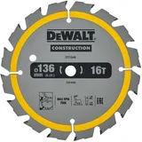 DeWalt Sägeblatt für Akku-Handkreissägen ø136 x 10 mm 16 WZ