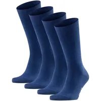 Falke Herren Socken, 4er Pack - Happy, Kurzsocken, Baumwolle Blau 43-46