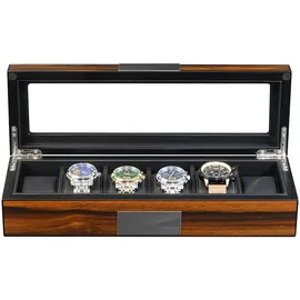 Rothenschild Uhrenbox für 6 Uhren aus Holz Ebony