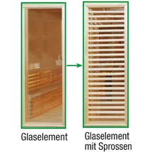 Wolff Finnhaus Tauschelement Paradiso Glas zu Sprossen