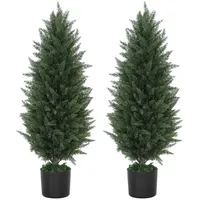 Homcom Künstliche Zypresse 2er-Set groß 90 cm