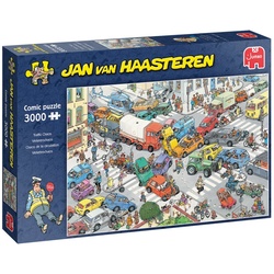 Jumbo Spiele Puzzle Jan van Haasteren Verkehrschaos Puzzle, 3000 Puzzleteile, Made in Europe bunt