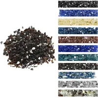 Vevor Feuerglas, 9 kg hochtemperaturbeständige Glassteine, 12,7 mm reflektierende Feuerstellen-Glasperlen, Feuerstelle Glasfelsen, Kaminglas, Feuerkristall, Feuerperlen, für Kamin, Kupferfarbe