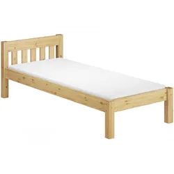 Erst-Holz Kinderbett kurzes Bett Bettrahmen 90x190 Kiefer massiv Holzbett Matratze 60.38-09-190 M