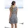 Beachtime Strandkleid Grau/Blau Blumendruck 46