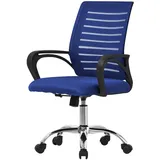 ML-Design Bürostuhl Ergonomisch Blau Höhenverstellbarer Drehstuhl