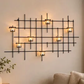 DanDiBo Ambiente Teelichthalter 7XXL Metall Schwarz