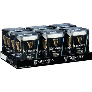 Guinness Draught, EINWEG 24 x 0,44 L Dose | 440 ml (24er Pack), Sortenreines Dosen-Set