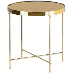 Beistelltisch LUCEA Sicherheitsglas Gold