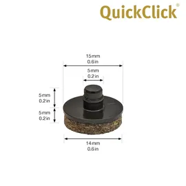 QuickClick Wagner QuickClick® Filzgleiter Möbelgleiter Stuhlgleiter -8er-Set Ersatzgleiter austauschbar ersetzbar - Wollfilz Ultrasoft - Durchmesser Ø 15 mm für Basis SMART - Made in DE - 15787800