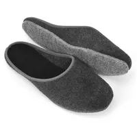 Pantoffelmann Filzpantoffeln Herren Damen Hausschuh leichte Filz Winter Filzlatschen Pantoffel (1 Paar) Filzpantoffeln, Gästepantoffel besonders leicht schwarz 37-38 EU
