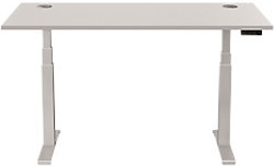 Fellowes Cambio Elektrisch Höhenverstellbar Sitz-Stehschreibtisch Rechteckig Grau MFC (Melaminbeschichtete Spanplatte), Pulverbeschichteter Stahl, PVC (Polyvinylchlorid) 1.600 x 800 x 645 mm