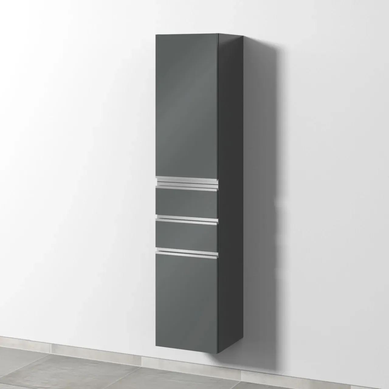 Sanipa Hochschrank Anschlag rechts 2morrow (L2271R) 1615x350x350 Anthrazit-Glanz, L227179R L227179R