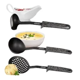 STONELINE Küchenhelfer Set 9-teilig Kunststoff schwarz